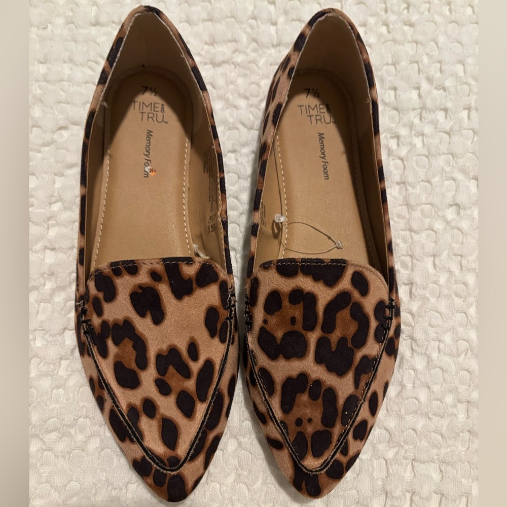 Leopard Print Memory Foam Flats